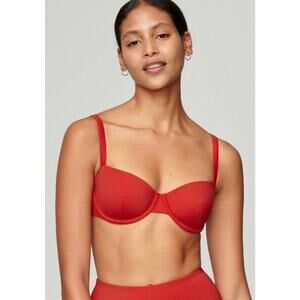 CUUP The Balconette Swim Top Lava Red 14 / 36E / 34F